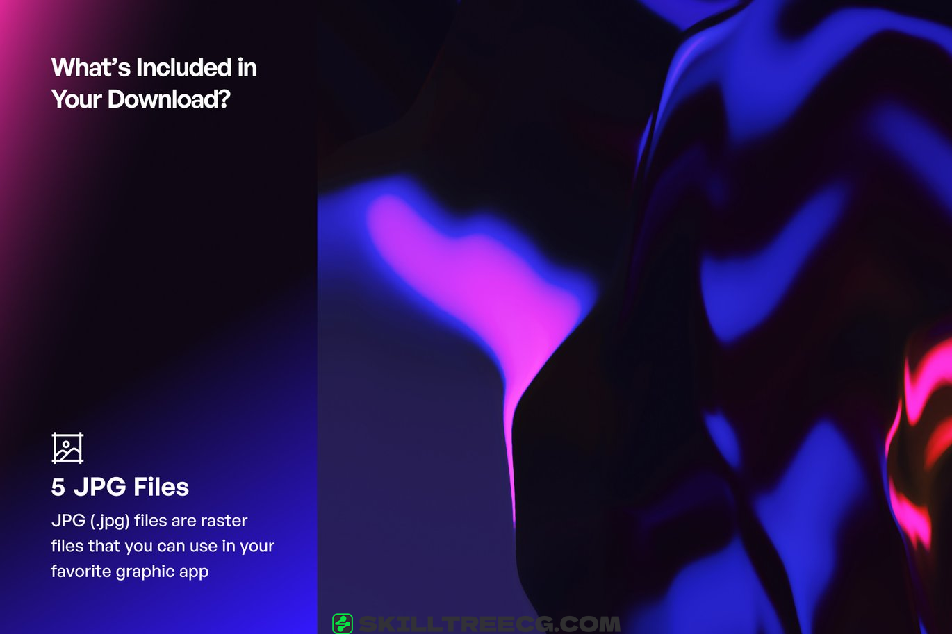 图片[4]-Blue Magenta Liquid Glitch Dark Background（584074）-技能树